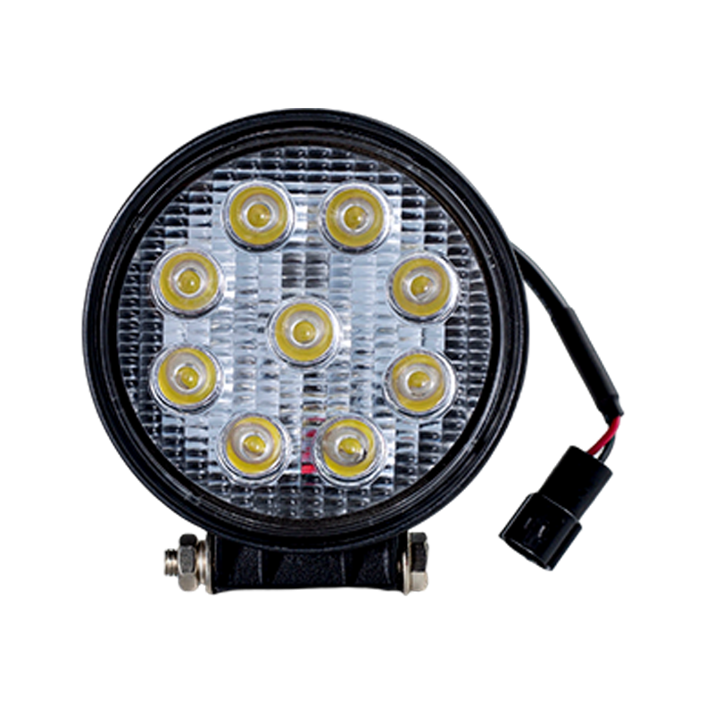 چراغ کار گرد 9 LED سنگین IP67 001 برای وسایل نقلیه صنعتی